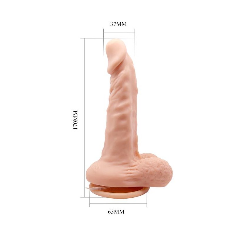 Penis z jądrami wibrujące dildo z przyssawką mocne